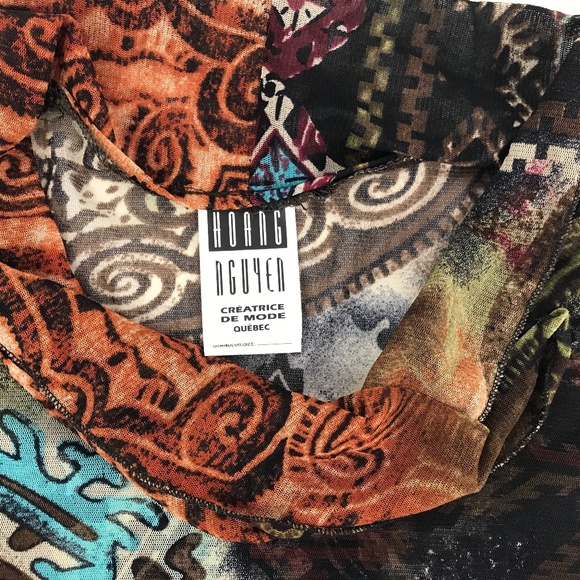 Hoang Nguyen Sz L Top Semi Cowl Multicolor Mesh - Picture 5 of 10